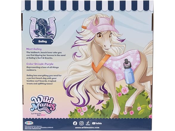 Wild Manes Horse Toys – Bailey’s Surf & Snacks Playset