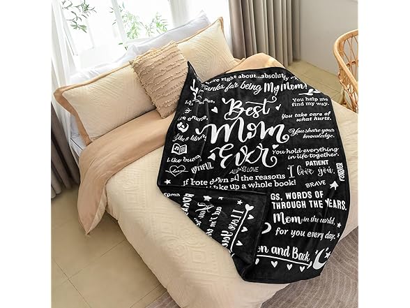 Mom Birthday Blanket Gift, 50x70"