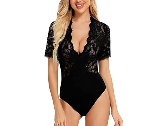 Gladiolus Women (M) Sexy V Snap Crotch Bodysuit