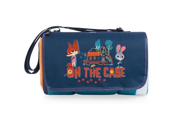 Disney Zootopia Blanket Tote Outdoor Picnic Blanket (Marine Stripe Blue)