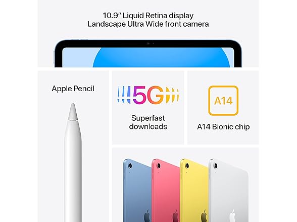 Apple IPAD.10-64GB-BLUE-4G Apple iPad 10 64GB Blue WiFi + (Open Box)