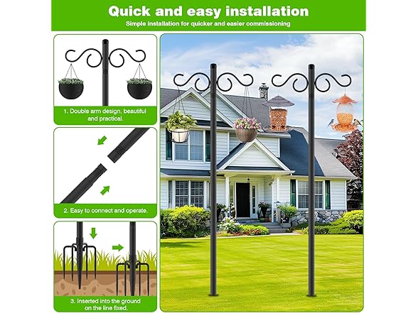 (2 Pack) Double Shepherds Hooks | 90 In