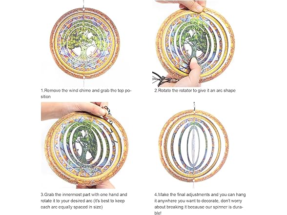 DKJOCKY Wind Chimes with Tree of Life