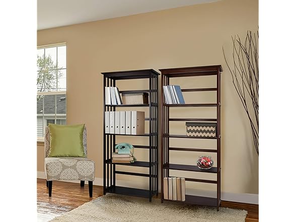 Casual Home Mission Style 5-Shelf Bookcase