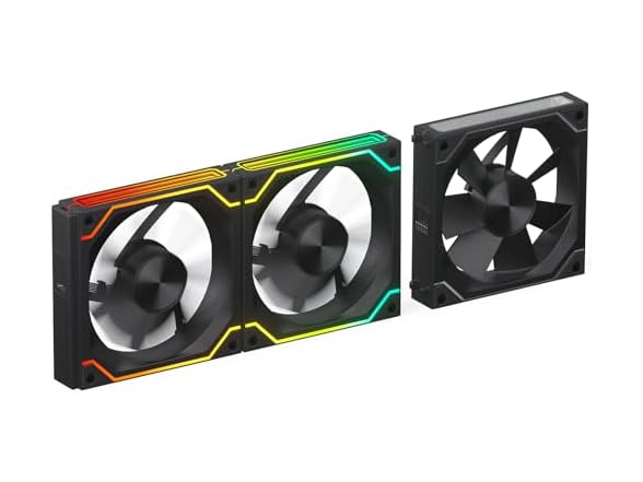 LTC Black 120mm PC Case Fan, ARGB