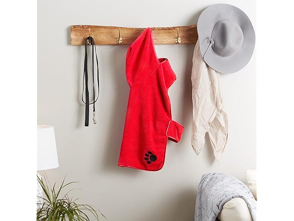 Bone Dry Pet Robe Collection Embroidered Robe Red
