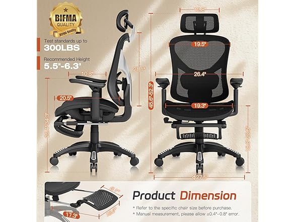 NexHut office chair with lumbar support