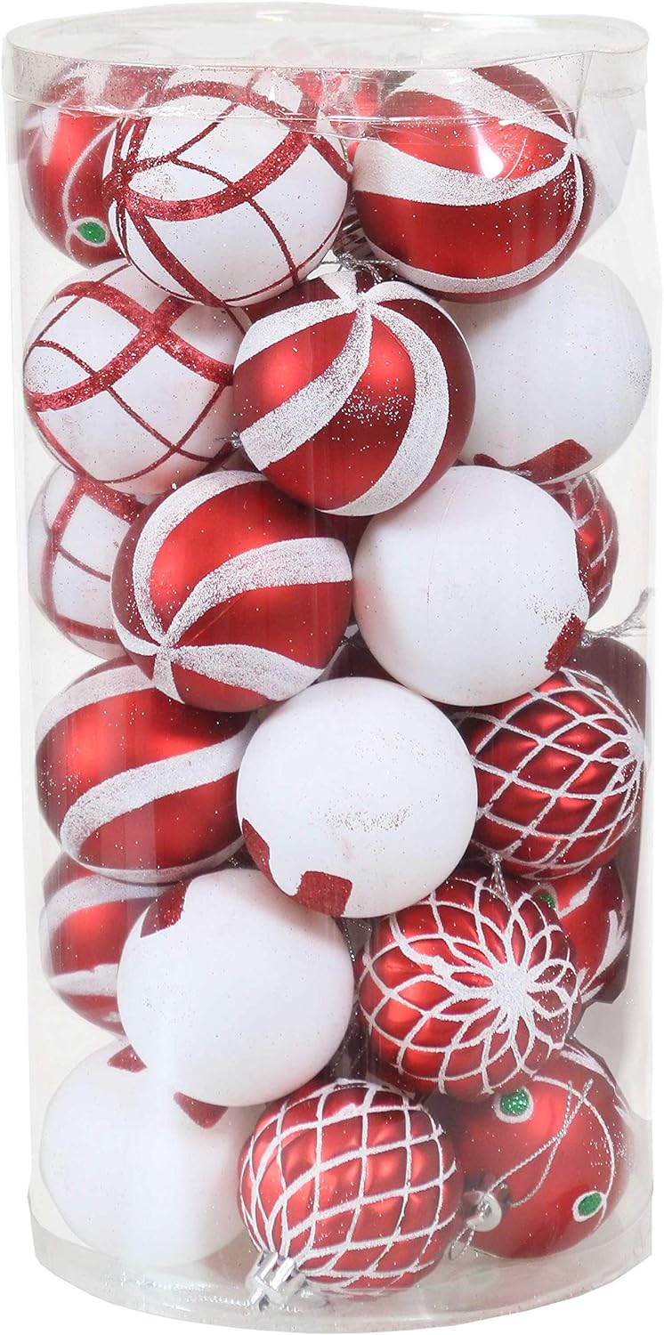 Holiday Glitter Plastic Ornaments 30pc - Gallery 6