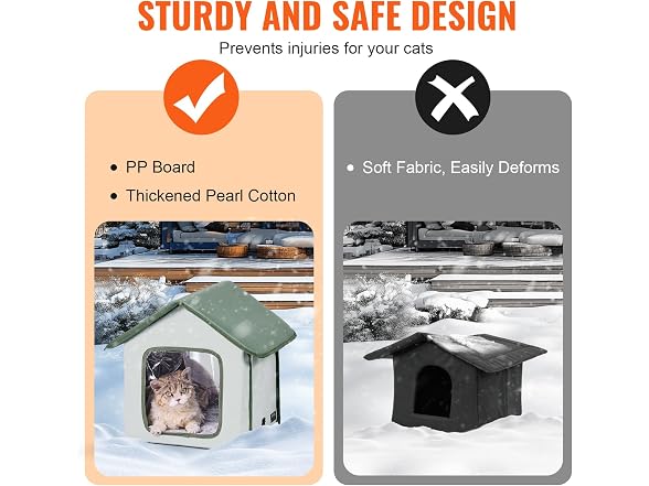 VEVOR Small Heated Cat House