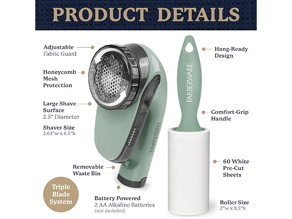Best Brands Farberware Fabric Shaver & Lint Roller
