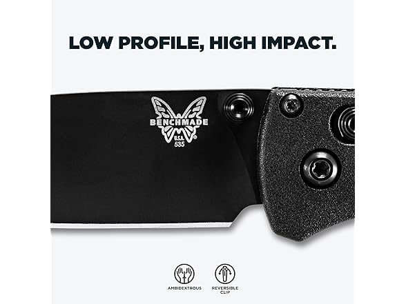 Benchmade Mini Bugout Knife - Black Carbon Fiber