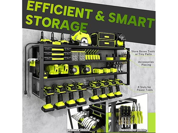 CFMASTER Large Power Tool Organizer Wall Mount