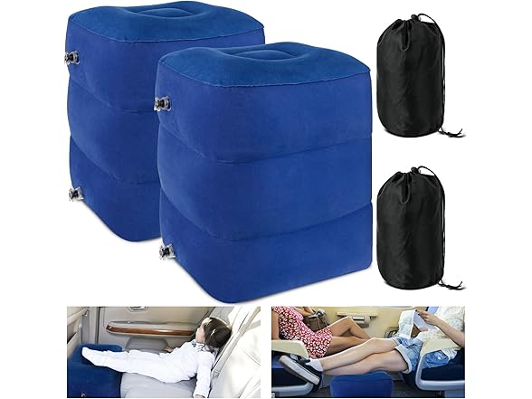 Inflatable Travel Foot Rest Pillow