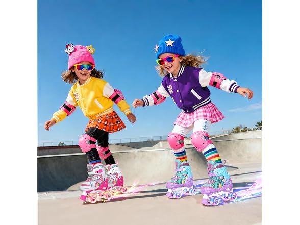 Nattork Adjustable Pink Roller Skates Size S