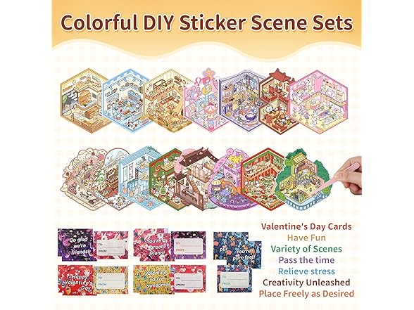 30 Sets DIY 3D House Stickers