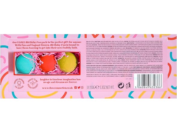 I LOVE Special Moments Birthday Fun Bath Fizzer Pack