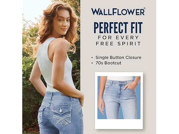 WallFlower Women (9) Fearless 70s Bootcut Jeans