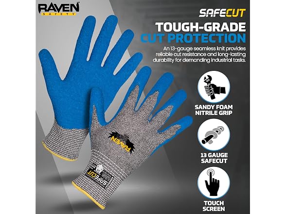 Raven® A6 Cut Resistant Gloves with SafeCut Large, 12-PK