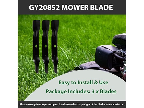 ZALANA 48" Lawn Mower Blades, 3-Pack