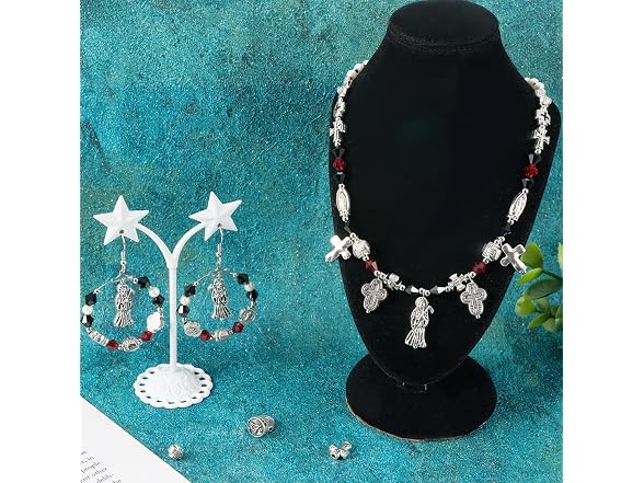 Pandahall 88Pcs Antique Silver Tibetan Cross Beads