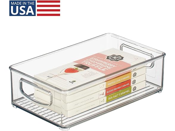 iDesign Stackable Pantry Bin with Handles