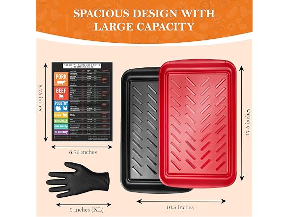 FIRERIOT Grilling Prep and Serve Trays, 17.1" x 10.5"