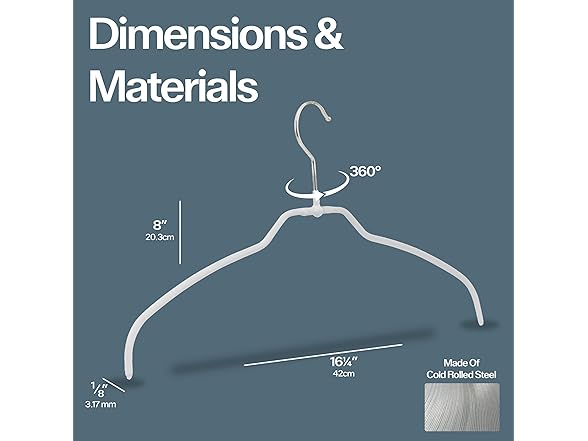 Clothing Hangers Style 42/FT, Set of 4, Latte