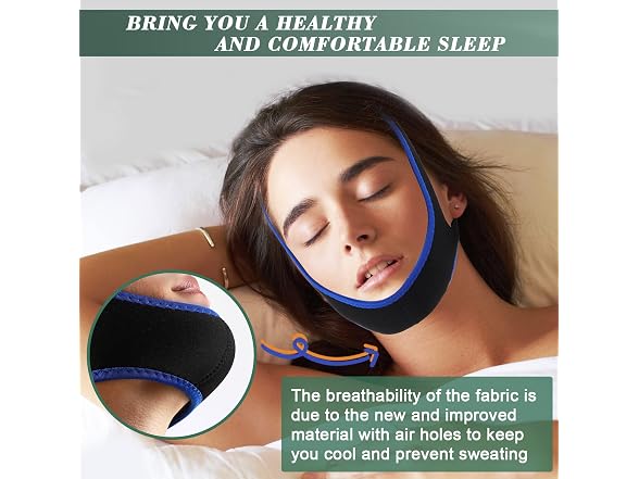 OHALEEP Anti Snoring Chin Strap for Sleep