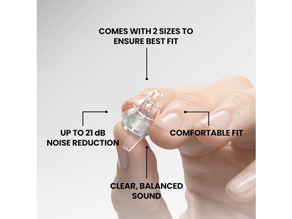 Eargasm High Fidelity Earplugs, Transparent