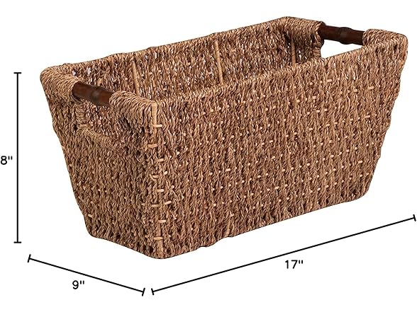 Honey-Can-Do Seagrass Basket w/Handles