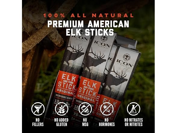 ICON Meats Elk & Pork Snack Sticks