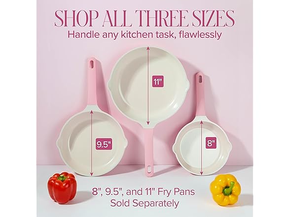 Paris Hilton Ceramic Cast Aluminum Fry Pan Pink