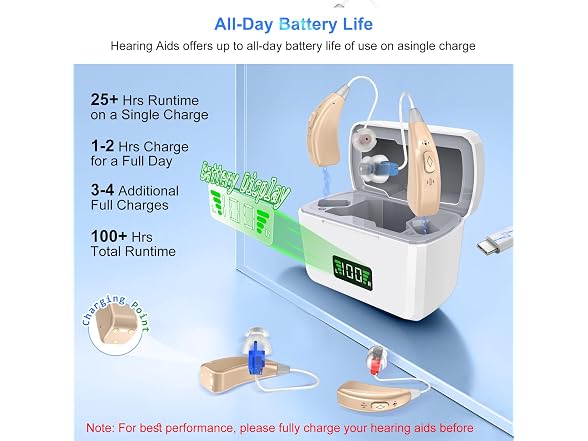 16-Channel Rechargeable Hearing Aids