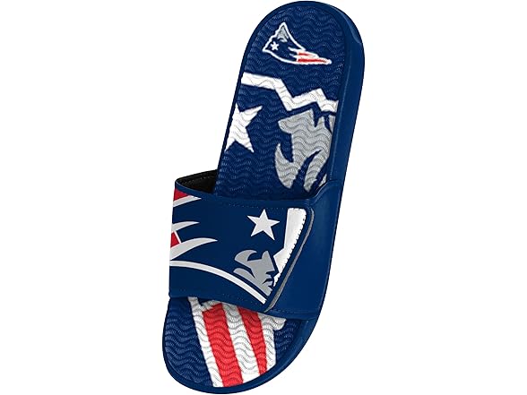 PATRIOTS Mens Logo Gel Slides (S)