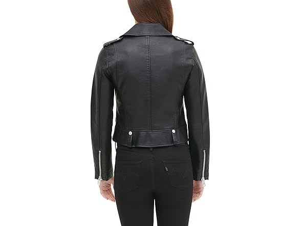 Levis Womens Faux Leather Motorcycle Jacket