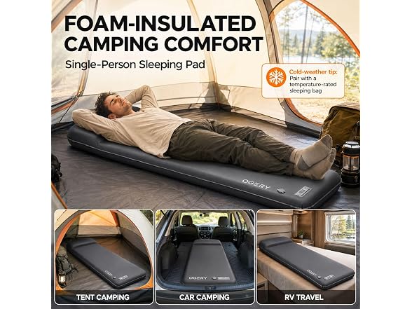 OGERY 3.15in Memory Foam Sleeping Pad