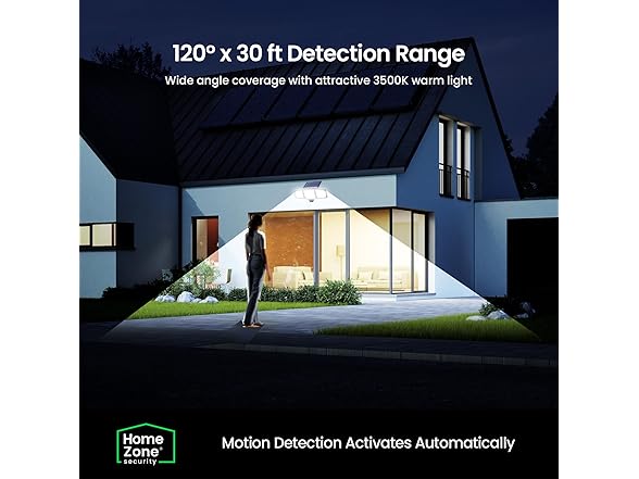 Home Zone 2PK Solar Triple Head Security Light