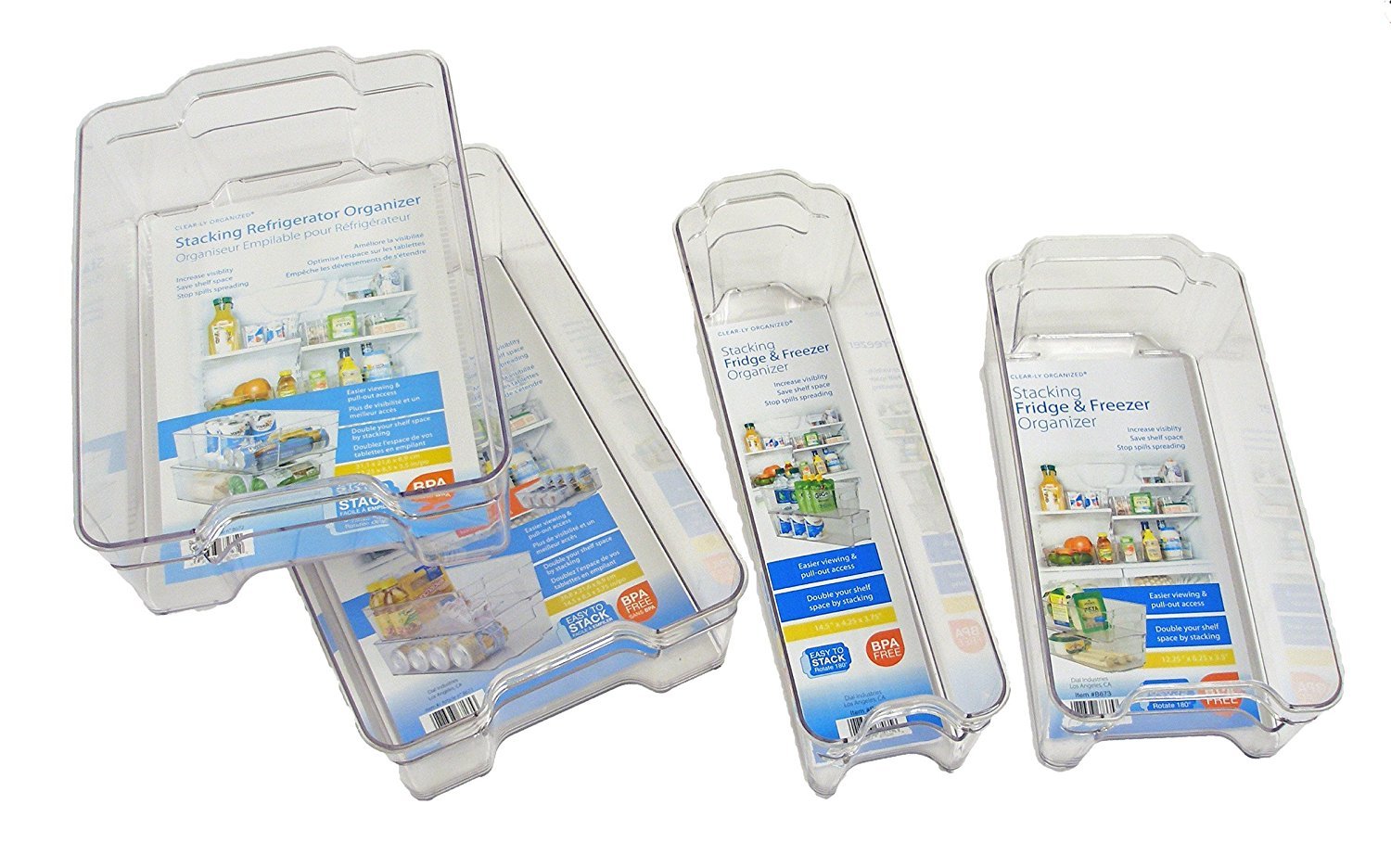 Dial Industries Refrigerator Organizer Bins, 4-Pack - Gallery 6