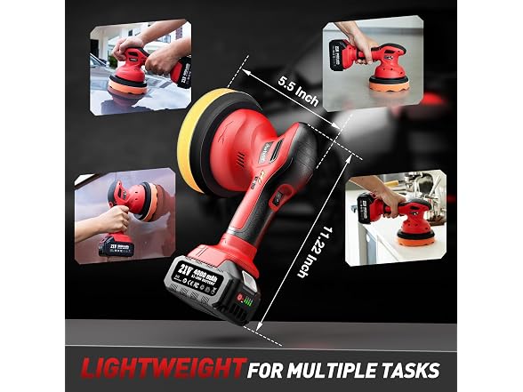 6 Inch Cordless Car Buffer Polisher