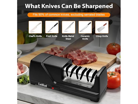 Leifod 3-Stage Knife Sharpener