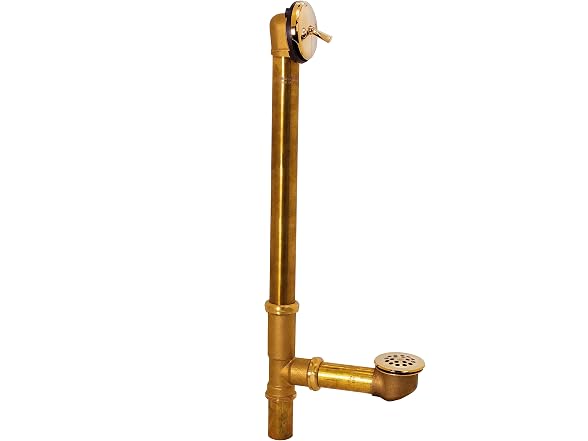 Westbrass 22.5in Waste Overflow Brass