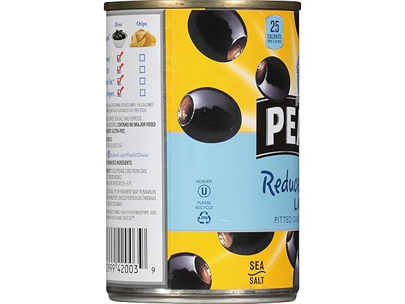Pearls Reduced-Sodium Ripe Black Pitted Olives