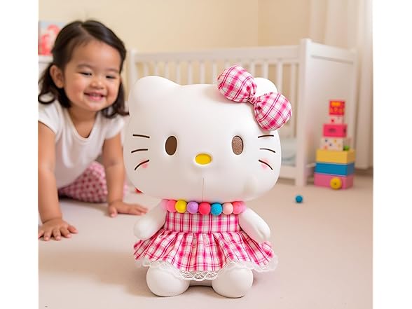 12" Kitty Plush Toy with Pink Dress