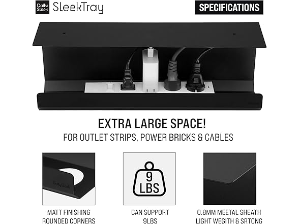 Under Desk Cable Management Tray
