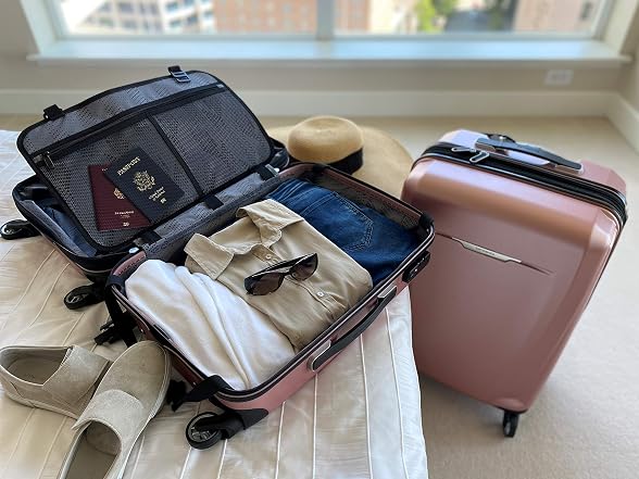 Samsonite Winfield 3 DLX Hardside Luggage 25-Inch, Rose
