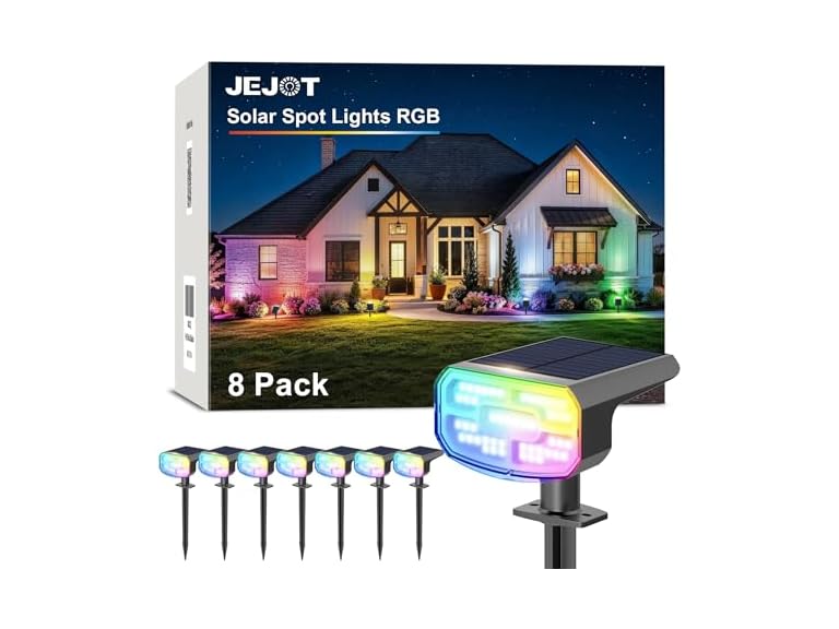 JEJOT Solar Spot Lights Outdoor