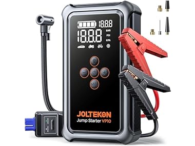 $49.99, Was $99.99, 50% Off! Joltekon Jump Starter with Air Compressor dealfomo