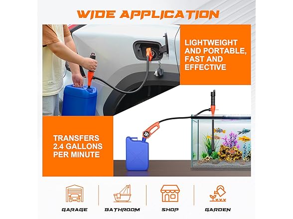 MANPICTE Portable Fuel Transfer Pump