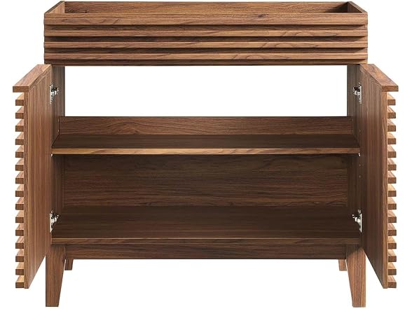 36 in. Render Bathroom Vanity Cabinet, Walnut