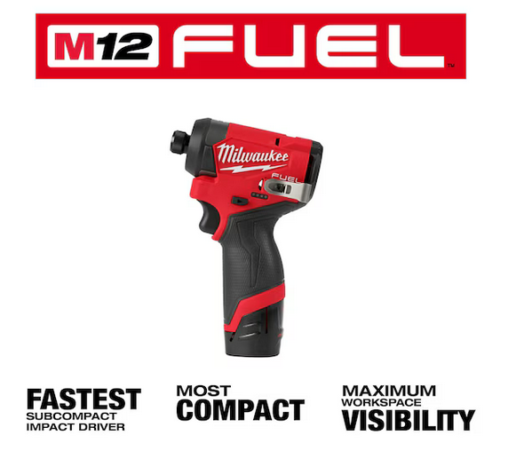 Milwaukee 3453-22 M12 FUEL 1/4in Hex Impact Kit - Gallery 11